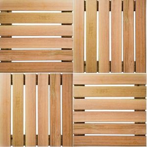 Conjunto Deque Madeira Eucalipto Para Jardim 30x30 Vazado