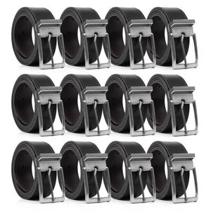 Kit Composto Por 12 Cintos Masculino Dupla Face Super Estilosos