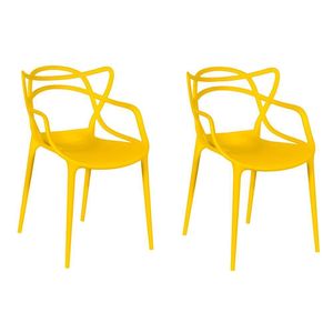 Kit 2 Cadeiras Allegra - Amarelo