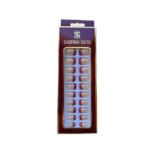 Sabrina Sato Unhas Postiças Autocolantes - Francesinha De Glitter Pink Ss2370-2 Com 24 Peças