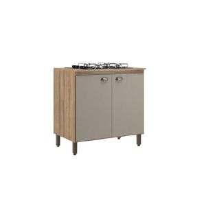 Balcão 80cm Atlas Para Cooktop Móveis Sul Amendoa/niagara