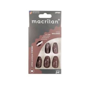 Macrilan Unhas Postiças Bailarina Cacau Up404 (24 Unidades)