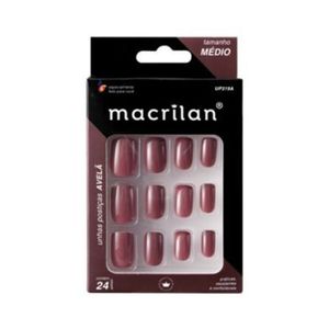 Macrilan Unhas Postiças Tamanho Médio Avelã Up319A (24 Unidades)