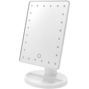 Espelho De Led Para Maquiagem Portatil Retangular Branco