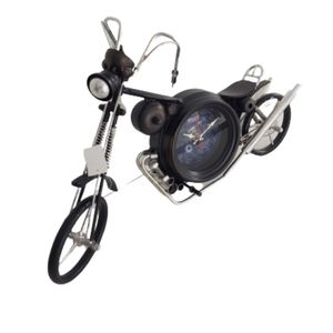Moto Retrô Em Metal Com Relógio 54cm X 33cm X 13 Cm