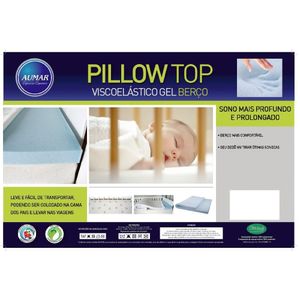 Pillow Top Para Berço Viscoelástico Gel Infusion Bege Aumar
