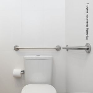 Barra de Apoio Escovada 70cm Aço Inox Astra Prata