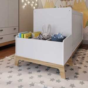 Caixa Brinquedos E Livros Linha Favo Mel Branco