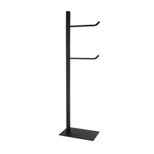 Papeleira De Chão 2 Haste Inox Square Sq12572 Ducon Metais Preto Fosco