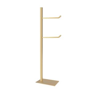 Papeleira De Chão 2 Haste Inox Square Sq12272 Ducon Metais Ouro Fosco