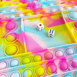 Tabuleiro Big Pop It Challenge Jogo Anti Stress Tie Dye