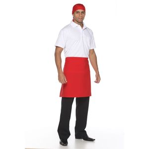 Avental de Cintura Garçom Vermelho