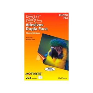 Auto Adesivo Dupla Face Photo Fix Blister com 224 Adesivos