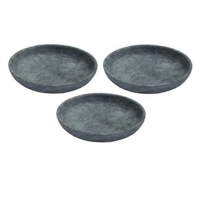 Kit 3 Pratos Fundo Para Massa Em Pedra Sabão Borda Alta 18Cm