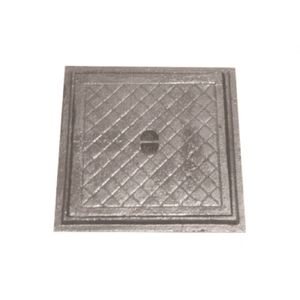 Tampão Chão Simples Ferro Fundido Inspeção 30x30cm