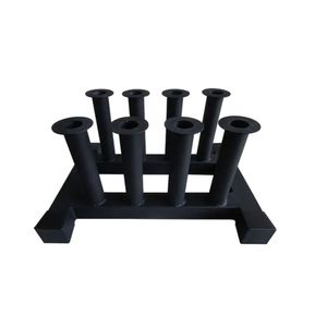 Suporte Barra De Chão (8 Barras) Aço E Tubo Pintado Preto