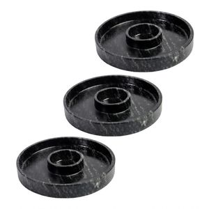 Kit 3 Prato Molheira Servir Porção Carnes Pedra Sabão P 22Cm