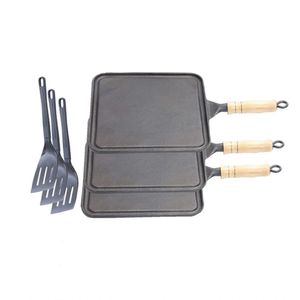 Kit 3 Bifeteiras Antiaderente Lisa 23X23Cm E 3 Espátulas