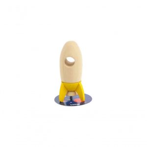 Mini Foguete - Brinquedo Educativo Em Madeira - Lume