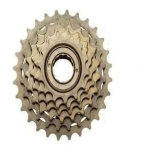 Catraca/roda Livre 6 Velocidades 14/28d Dourada Para Bike