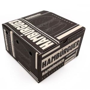 Caixa Box Hamburguer Black 50 Unidades