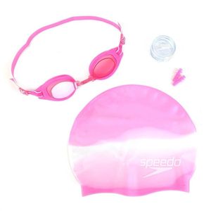Kit De Natação Com óculos, Touca E Proteção De Ouvido Rosa