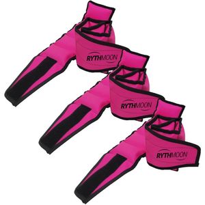 Kit 3 Pares De Tornozeleira Rosa Neon Caneleira De Peso Fit