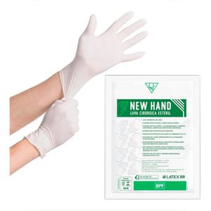 Luva Cirúrgica Estéril Com Pó New Hand Tamanho 7,5