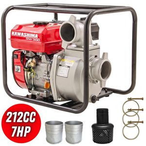 Motobomba à Gasolina 4t 212cc 7hp 26mca Com Saída De 3 Pol