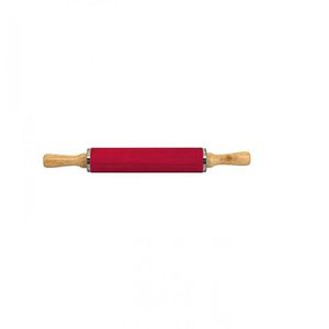Rolo De Massa 43Cm Silicone E Madeira Vermelho - Gs