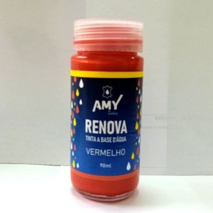 Renova 90ml Vermelho - Tinta Para Couro A Base De água Amy