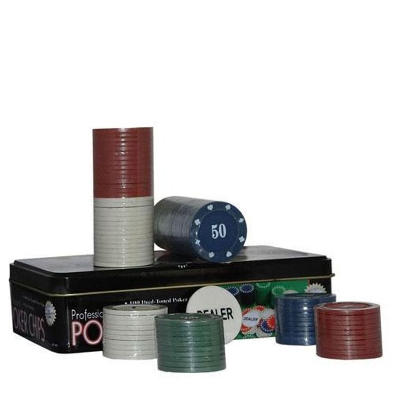 Jogo Poker 100 Fichas 1 Botão