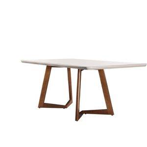 Mesa Munique 200cm Madeira E Vidro Mobillare