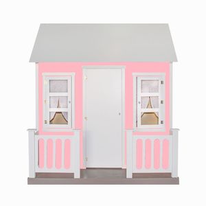 Casinha 1.60cm Com Varanda Madeira Rosa