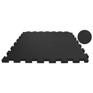 Kit Tatame Térmico Em Eva Alux Preto 04 Peças De 52X52X1Cm