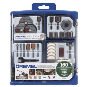 Kit Acessórios Dremel Para Micro Retífica 160 Peças Azul