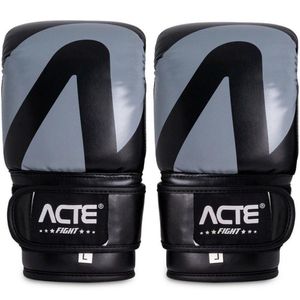 Luva Bate Saco Boxe E Muay Thai Acte Sports Preto Com Cinza