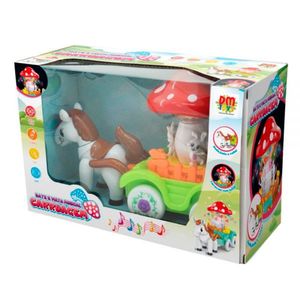 Brinquedo Bate E Volta Musical Carruagem Cogumelo Dm Toys