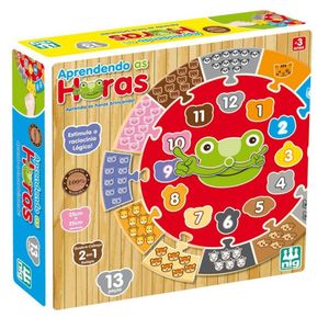 Jogo Aprendendo As Horas 13 Peças - Nig Brinquedos