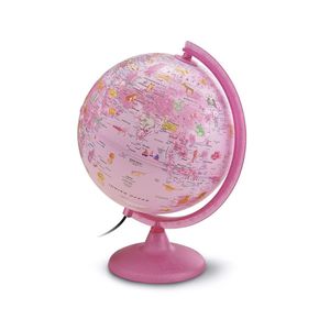 Globo Terrestre Pink Zoo 25Cm - C/ Luz