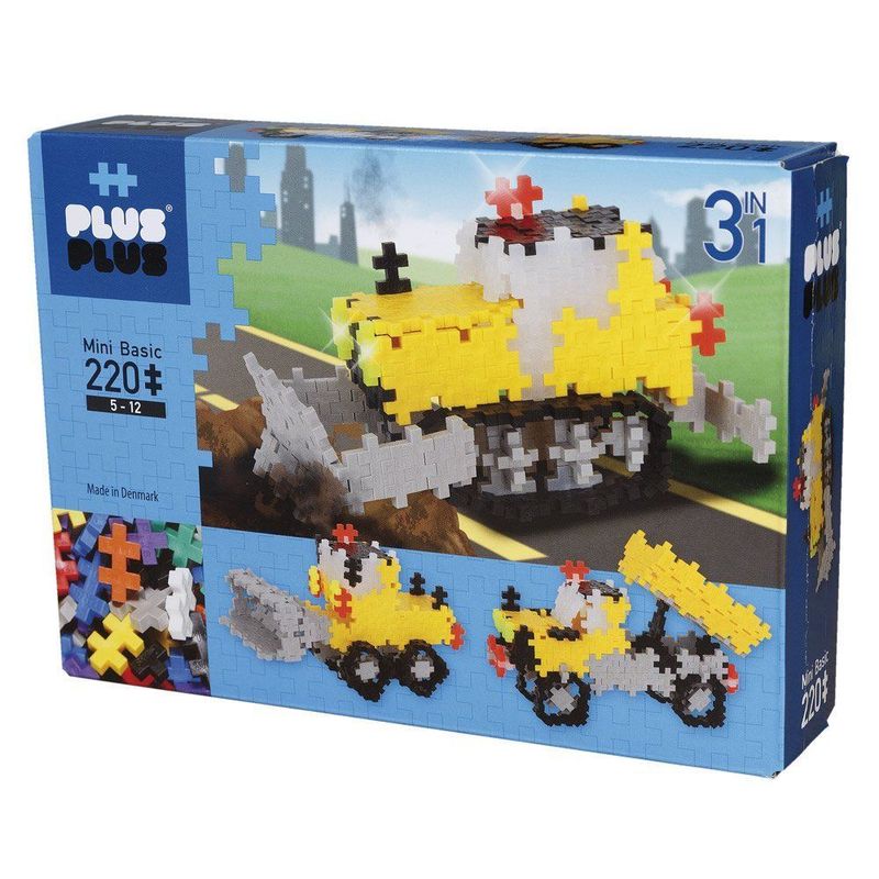 Jogo de Montar - Mini Basic 220 peças Road Work - 3 em 1 - 3768 - Plusplus  - Kits e Gifts