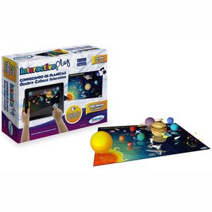 Interactive Play Conhecendo Os Planetas 100 Peças Madeira