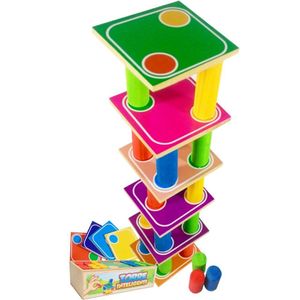 Jogo Torre Inteligente Em Madeira - Estojo - Colorido - 80122 - Maninho Artesanatos