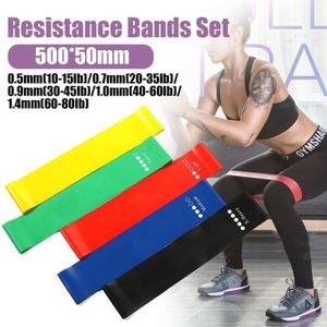 Kit 5 Faixas Elásticas Thera Band Com 5 Níveis Fisioterapia