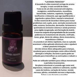Óleo Essencial Puro Lavanda Anti Séptico Fungicida 10 Ml
