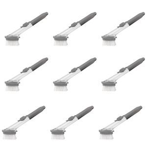 Escova De Limpeza 2 Em 1 Dispenser Esponja Kit Com 9