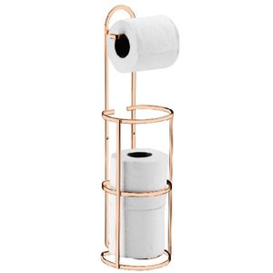 Suporte Papel Higiênico Chão Parede Rosé Gold Future 1609rg