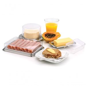Kit Forma Inox 800148 Prato p/Queijo Porta Frios Mante Espát