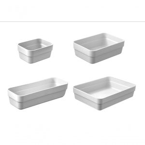 Kit Organizador De Gavetas Branco Ou 4 Pçs Organizadores