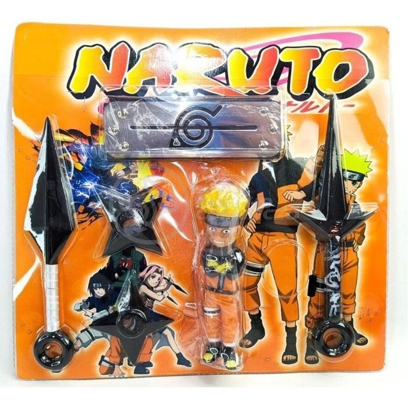 kit Bandana Naruto aldeia da folha Renegado, Kunai, Shuriken e